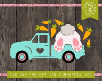 Download Truck Bunny Svg Etsy