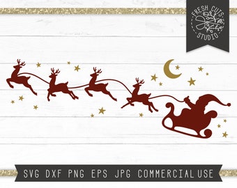 Download Santa Sleigh Svg Etsy