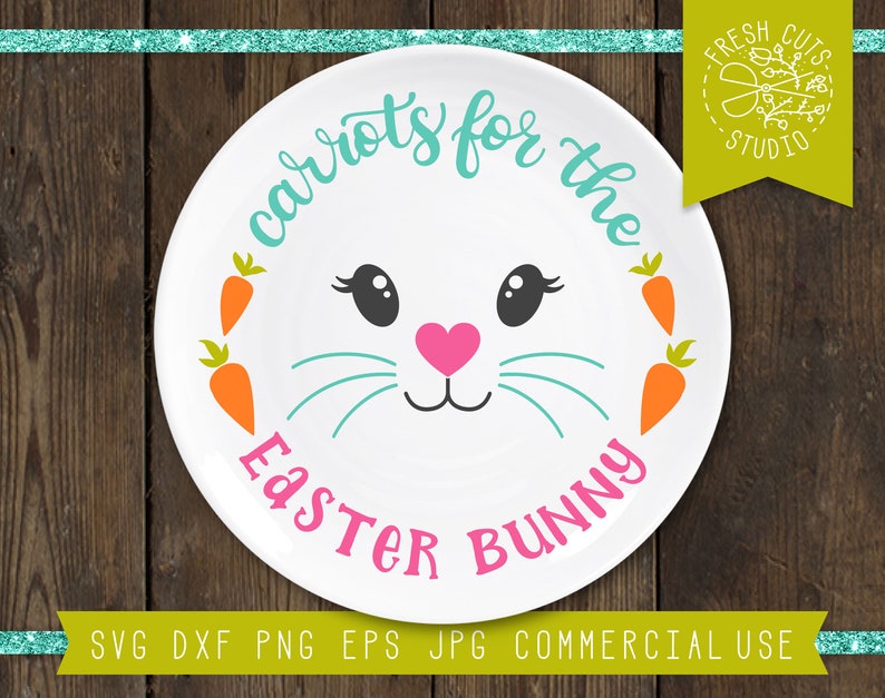 Easter Plate SVG Carrots for the Easter Bunny SVG Easter | Etsy