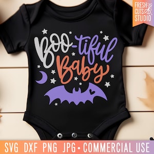 Bootiful Baby SVG, meisje Halloween SVG, Funny Kids Halloween, Bootiful SVG, schattige Ghost SVG, shirt design, peuter herfst, spooky Kids SVG