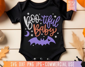 Bootiful Baby SVG, Girl Halloween svg, Funny Kids Halloween, Bootiful svg, Cute Ghost svg, Shirt Design, Toddler Fall, Spooky Kids svg