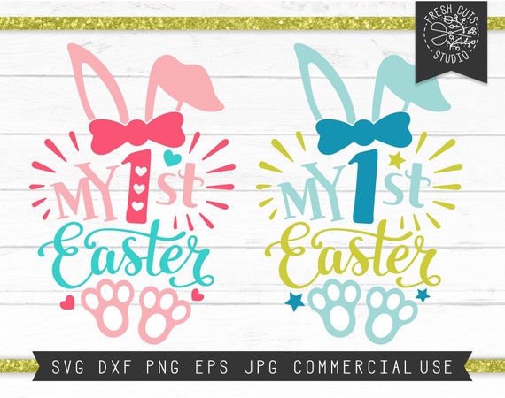 Download My First Easter SVG Baby Shirt Design Bow Easter Girl SVG ...