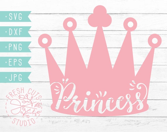 Download Free Princess Svg Cutting Files Princess Crown Dxf Cut Files Etsy SVG Cut Files