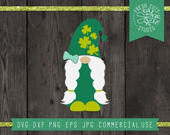 St Patrick's Day Gnome SVG Instant Download, St Patricks Day SVG, Irish Gnome Girl, Shamrock Svg Lucky Gnome svg, St Patrick's Day Shirt Svg