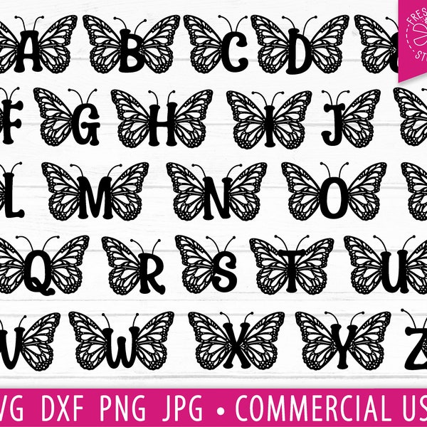 Butterfly Monogram - Etsy