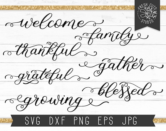 Farmhouse Words Svg Cut Files For Cricut Silhouette Family Etsy