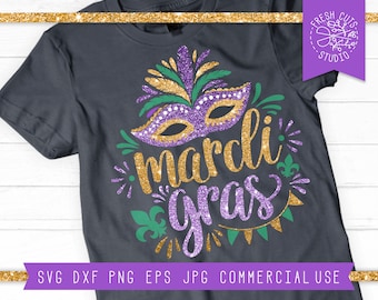 Mardi Gras SVG Cut File for Cricut, Mardi Gras Party svg, Mardi Gras Parade SVG Mask, Fleur De Lis Svg, Carnival Svg, New Orleans svg dxf