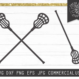 Lacrosse SVG File Instant Download, Lacrosse Silhouette Svg, Lacrosse Cut File for Cricut, Lacrosse Stick Svg Clipart, Lacrosse Sticks Cross