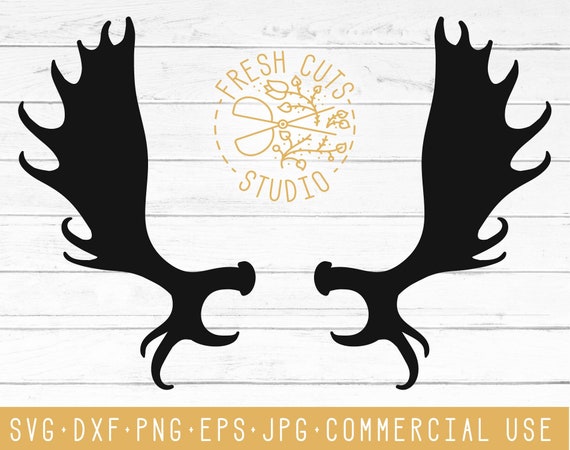 Download Rustic Moose Antler Svg Cut Files For Silhouette Cameo Cricut Etsy