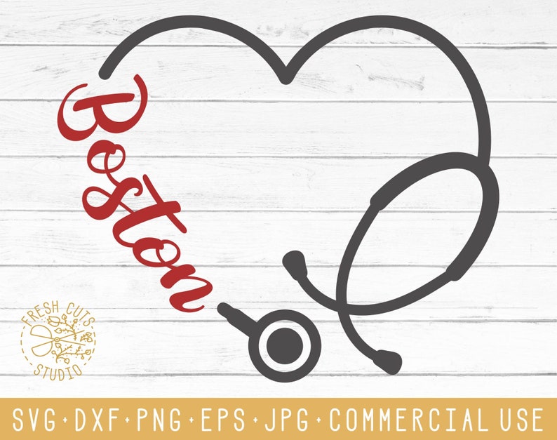 Download Clip Art Boston Nursing Heart Stethoscope Svg Instant Download Design Nurse Custom Hand Lettered Svg Cut Files Cricut Silhouette Cameo Dxf Clipart Art Collectibles