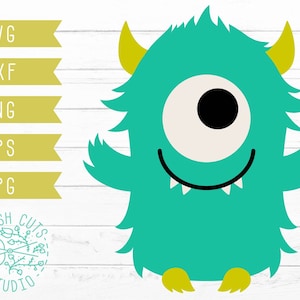 Süße Monster SVG Silhouette sofortiger Download, dumme Monster Schnitt DXF PNG-Dateien, Cameo, gemustert Monster Goblin Yeti Kreatur Svg Cricut