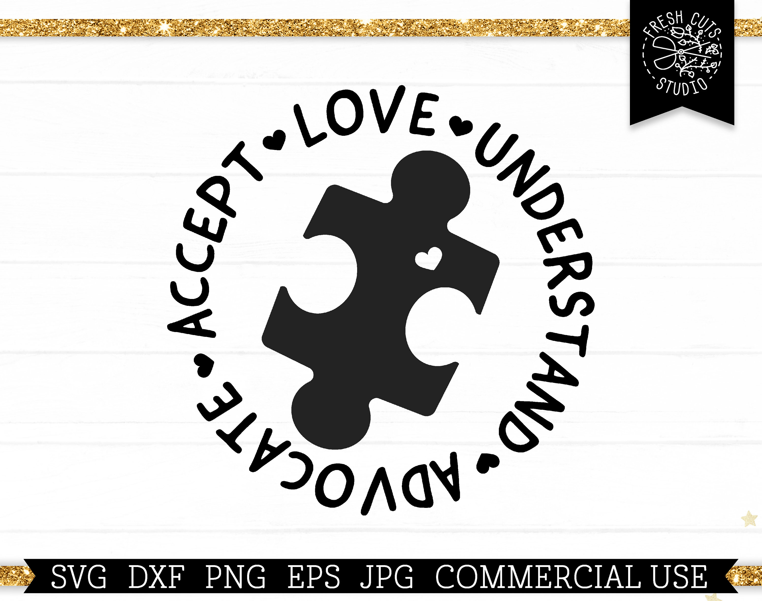 Autism Awareness SVG Accept Love Understand Autism Advocate - Etsy