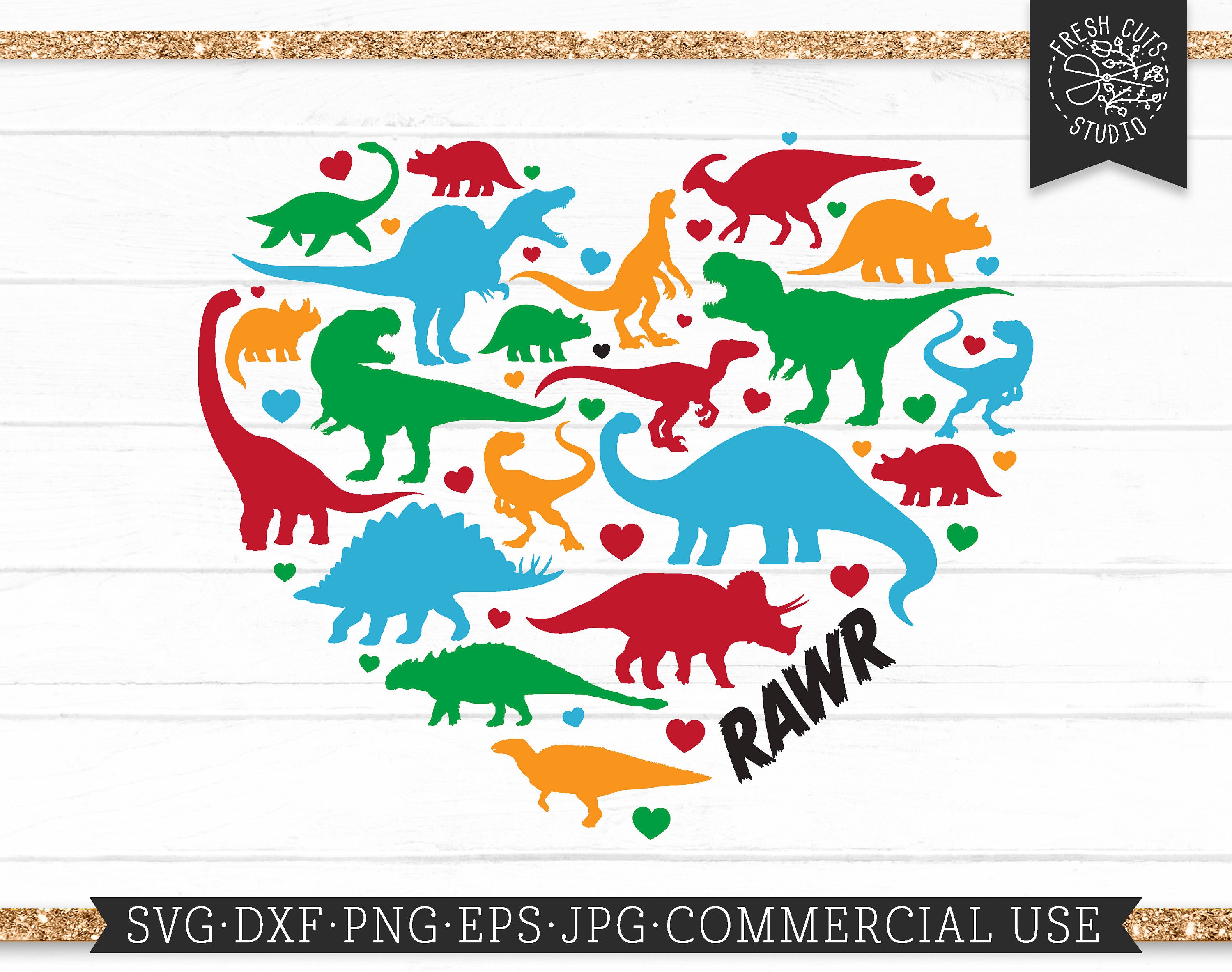 Dinosaur Heart SVG Valentine’s Day Dino T-rex Cut File for - Etsy