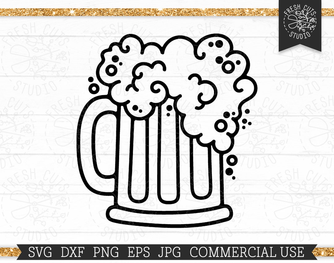 Beer SVG Cut File for Cricut Silhouette, Beer Mug Clipart Cutting ...