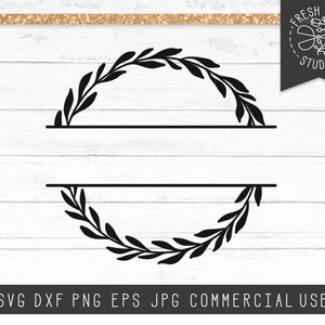 Laurel Wreath Frame Svg Laurel Split Frame Svg Cut File - Etsy