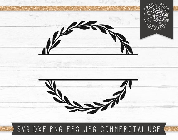 Laurel Wreath Frame Svg Laurel Split Frame Svg Cut File - Etsy