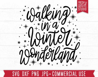 Winter Wonderland SVG, Hand Lettered Christmas SVG Cut File, Snowing Winter svg, Snow svg, Snowflakes, Winter Shirt, Cozy png Sublimation
