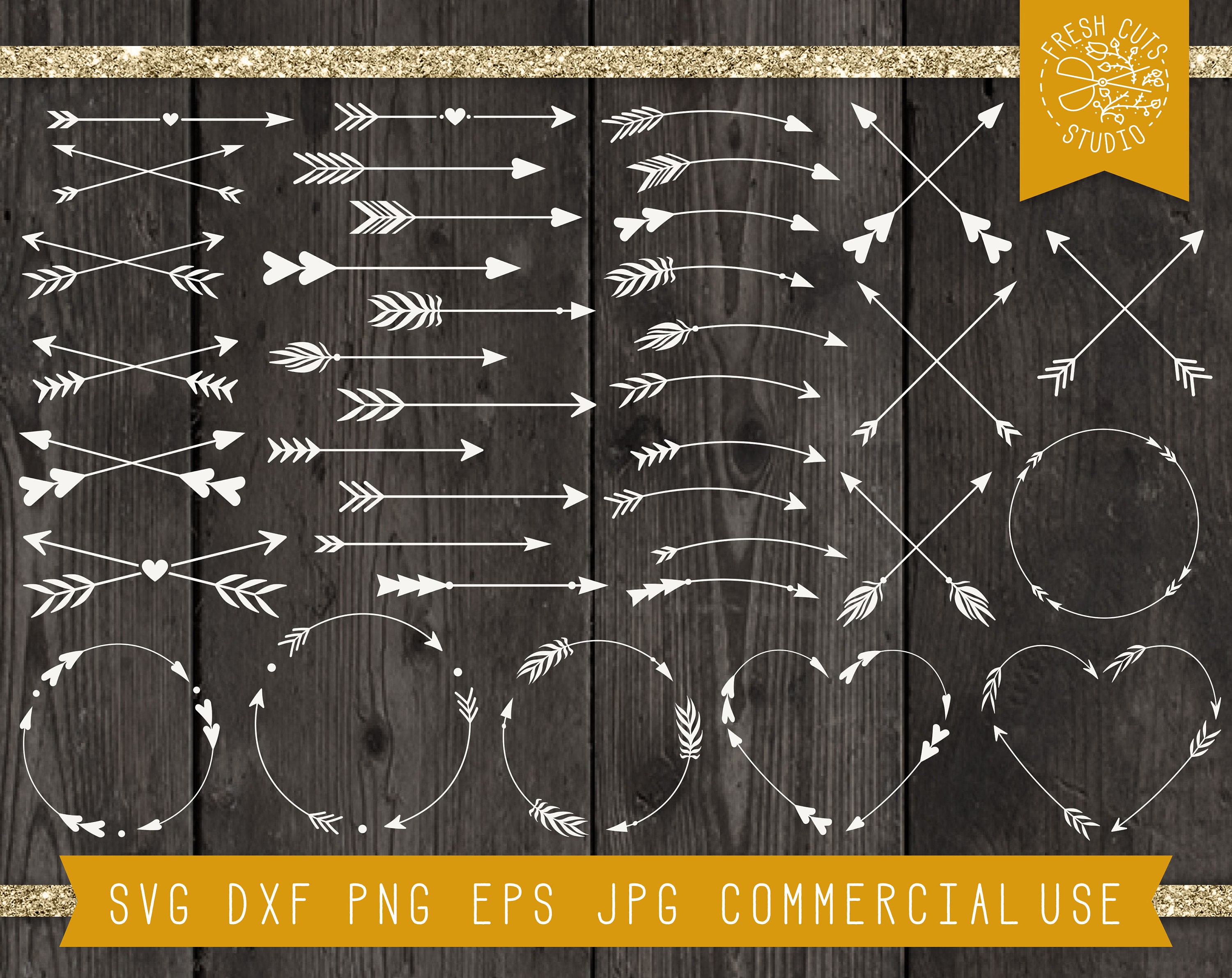 Download Arrow Svg Bundle Arrows Svg Cut File Boho Arrow Heart Etsy