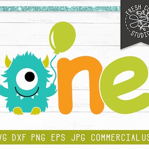 Ein SVG, Monster SVG, Baby SVG, ein Jahr alt Svg, Svg für Baby, 1. Geburtstag Svg, ein Monster Svg Monster Geburtstag Svg herunterladen, Ballon Svg