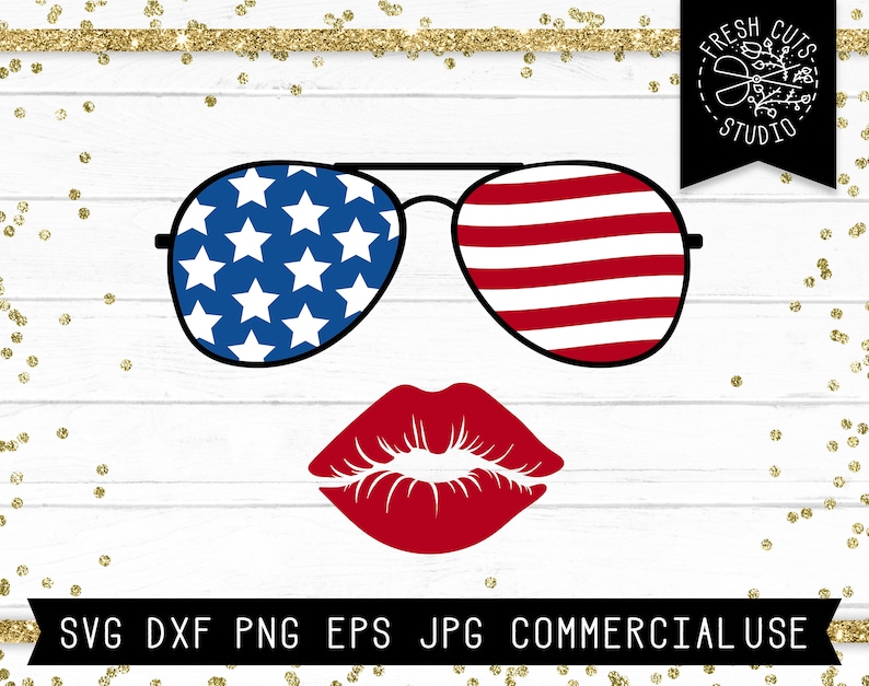 Download America SVG Sunglasses and Lips Svg Sunglasses svg Red ...