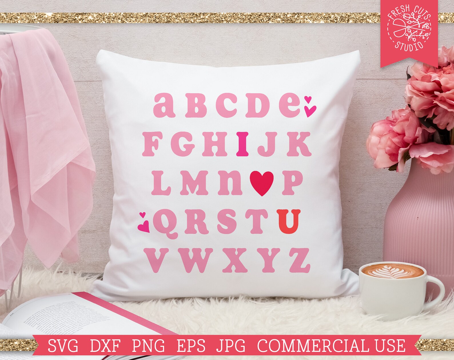 ABC Alphabet SVG I Love You Cut File for Cricut Silhouette - Etsy