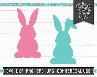 Bunny Rabbit SVG Instant Download, Rabbit svg, Rabbit Silhouette, Bunny Silhouette Svg, Easter Bunny Svg for Cricut, Bunnies SVG dxf png