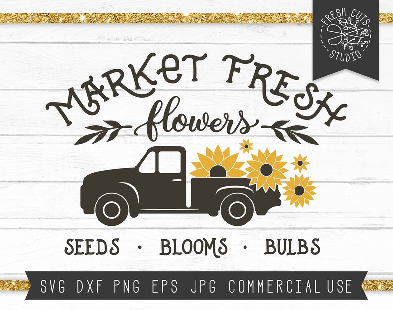 Free Free 228 Vintage Truck With Flowers Svg SVG PNG EPS DXF File