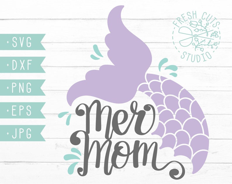 Download Mermom Mermaid Mom SVG Instant Download Design Hand ...