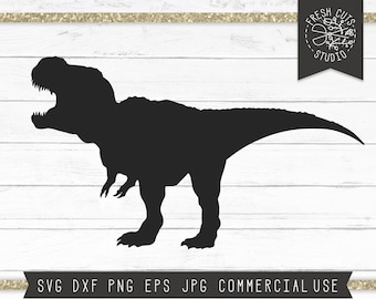 Dinosaur Trex SVG Cut Files for Cricut and Silhouette, Tyrannosaurus Rex SVG T-Rex Dinosaur Cutting File, Jurassic Dinosaur Silhouette