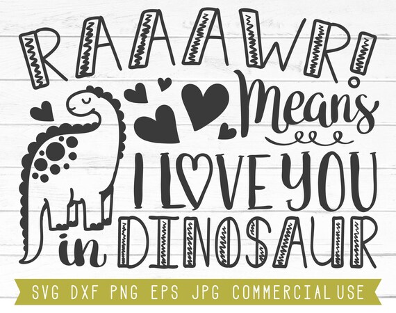 Download Dinosaur Valentine Svg Design Digital Cut File Instant Etsy