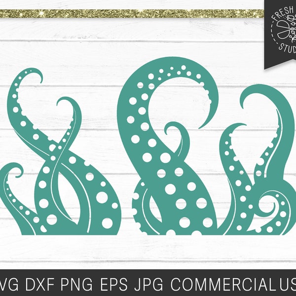 Tentacle SVG Cut File for Cricut, Silhouette, Cameo, Cthulu SVG File Clipart, Sea Monster svg dxf png Instant Download, Octopus svg