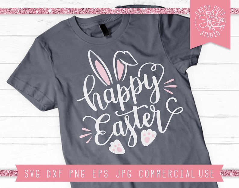 Happy Easter SVG Easter Cut File for Cricut Silhouette image 0