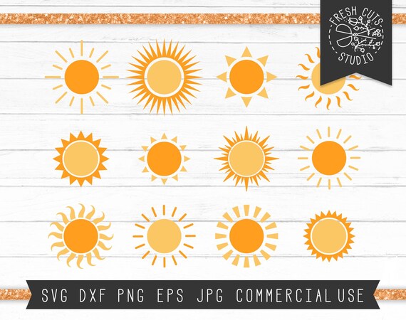 Download Sun Svg Clip Art Sunshine Designs Sun Clipart Instant Etsy