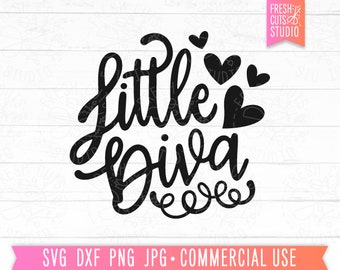 Little Diva SVG Sassy Girl Cut File, Funny Girl Quote svg, Girls Shirt svg, Baby Girl svg, Sassy svg, Funny Toddler Girl PNG, Sassy Dramatic