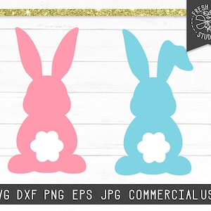 Easter Bunny Rabbit SVG Instant Download, Rabbit Silhouette, Bunny Silhouette Svg Easter Bunny Svg for Cricut, Easter Bunnies SVG Bunny Tail