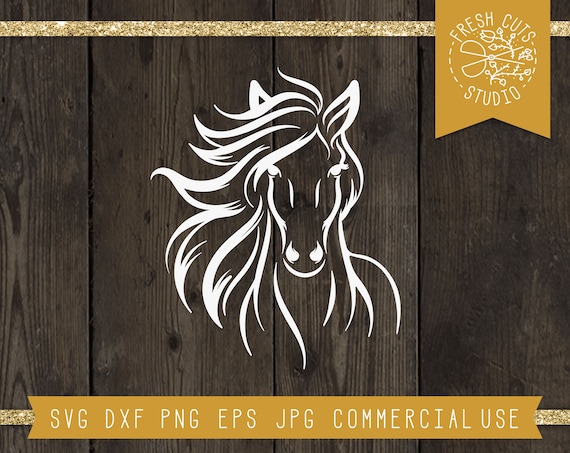 Horse SVG, Horse Head Svg, Horse Cut File for Cricut, Horse Silhouette, Instant Download, Horse Line Drawing, Pretty Horse svg, Horse Face
