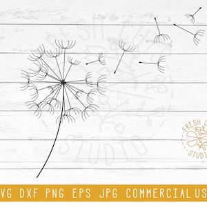 Löwenzahn SVG-Design-Datei, Löwenzahn schneidbare Datei für Cricut Cameo, Pusteblume Silhouette, digitale schneiden Dateien, Löwenzahn Blumen Wunsch