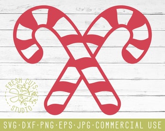 Candy Cane Christmas Design SVG, Instant Download Design for Cricut or Silhouette, Cut Files for Cutting Paper and Vinyl, Dxf Eps Png Vector