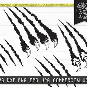 Claw Marks SVG File, Dinosaur Claws svg, Scratch Marks Svg, Scratches svg, Velociraptor Claw Svg Marks, Dinosaur svg, Jurassic svg Bear claw