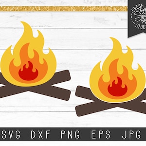 Camp Fire SVG Cut File Instant Download Digital Design for Cricut and Silhouette, Fire Svg, Fire Cut File, Campfire SVG, Camp Fire Clip Art