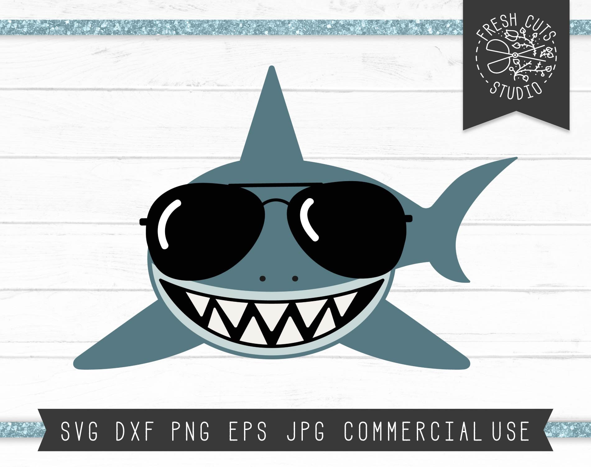 Free Free 138 Shark With Glasses Svg SVG PNG EPS DXF File