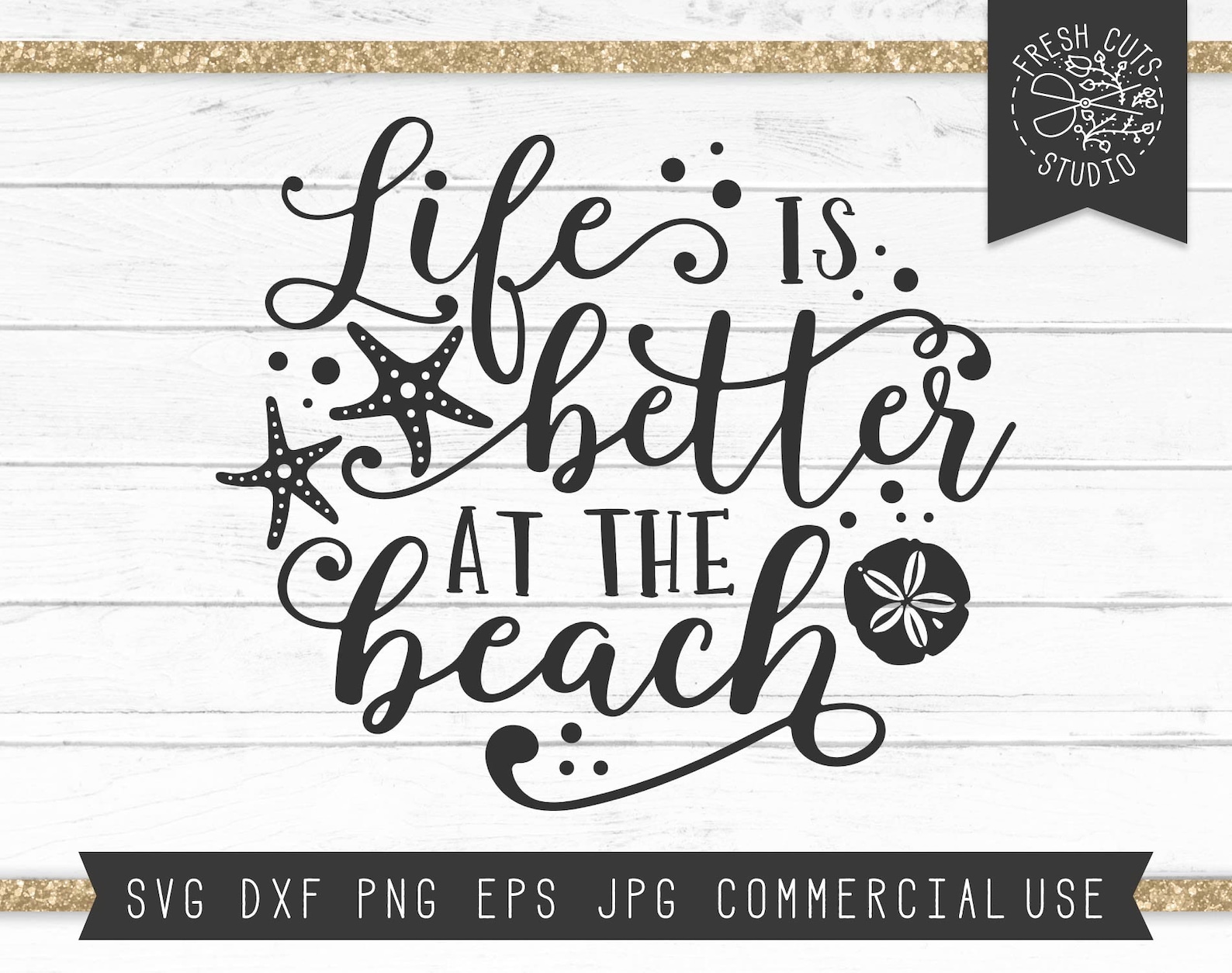 Beach Life SVG Cut File Beach Saying Beach Quote SVG Life image 1.