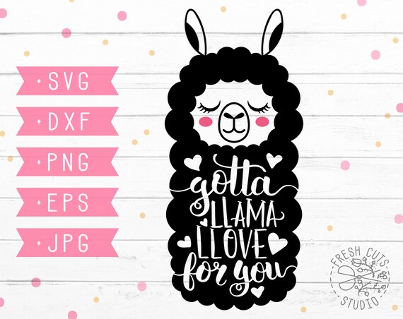 Download Llama Valentine Svg Llama Valentines Day Svg Cut File Gotta Etsy