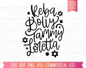 Cantantes de country SVG, Regalo para fanáticos de la música country, Música country svg, Western svg, Southern girl, country girl svg png dxf, vaquera, howdy svg