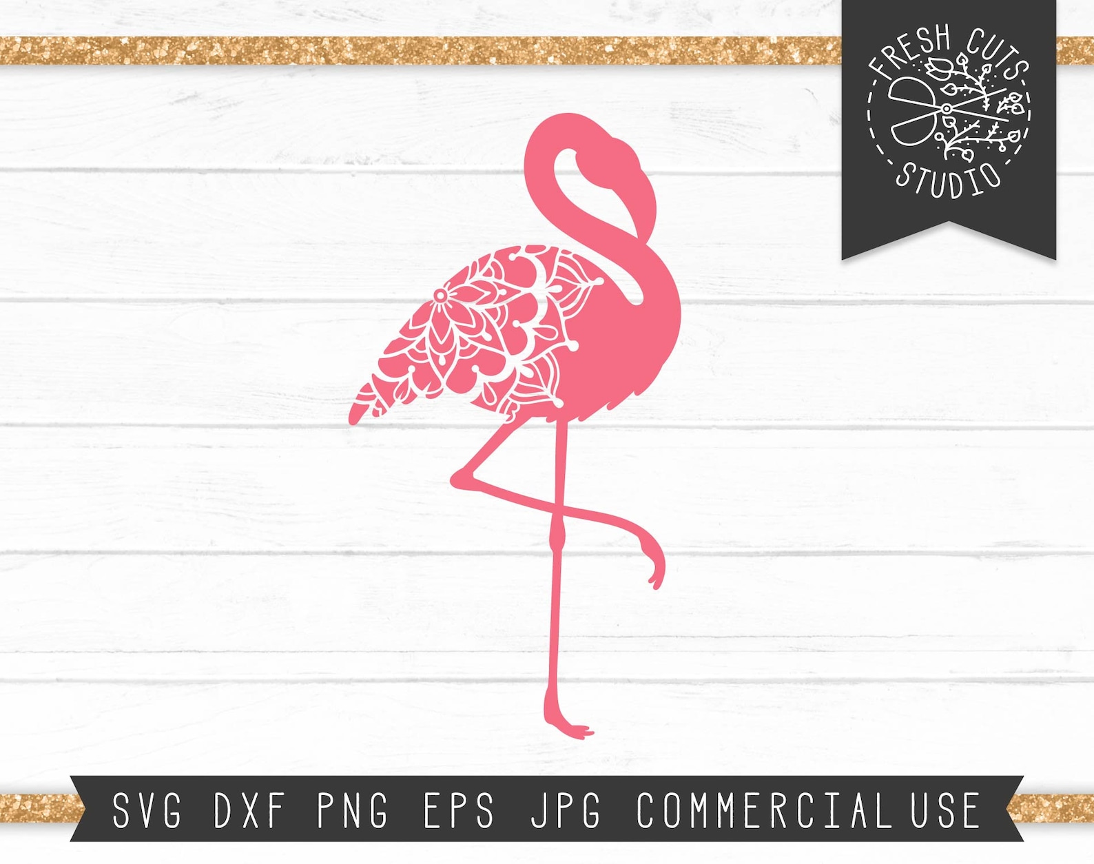 Download Mandala Flamingo SVG Cut File Design Instant Download Files | Etsy