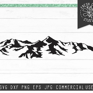 Rocky Mountains SVG Cut File for Cricut, Mountain Silhouette Svg, Instant Download, Mountain Range Svg, Vector, Mountain Climbing Svg Hiking