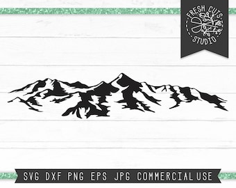 Rocky Mountains SVG Cut File for Cricut, Mountain Silhouette Svg, Instant Download, Mountain Range Svg, Vector, Mountain Climbing Svg Hiking