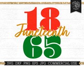 Juneteenth SVG 1865 Cut file for Cricut, Celebrate Black History, African American Sublimation PNG Print FIle, Commercial Use svg, dxf jpg