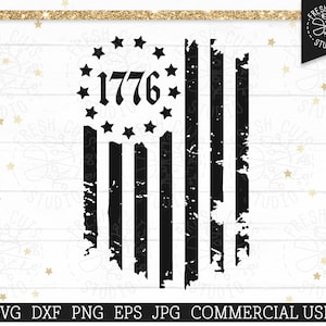 1776 American Flag SVG, 13 Colonies Stars, Independence Day, Constitution, 4th of July Grunge Distressed Flag Sublimation PNG, Patriotic