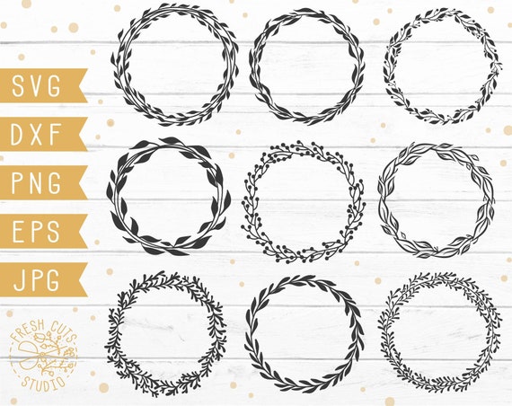 Download Laurel Wreath Svg Bundle Floral Laurel Monogram Circle Svg ...